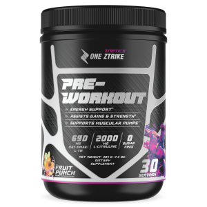 Znetics one ztrike Preworkout Fruit punch Mockup front