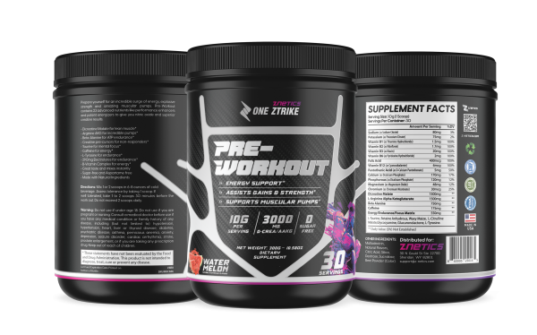 Znetics one ztrike Preworkout Watermelon Mockup Group